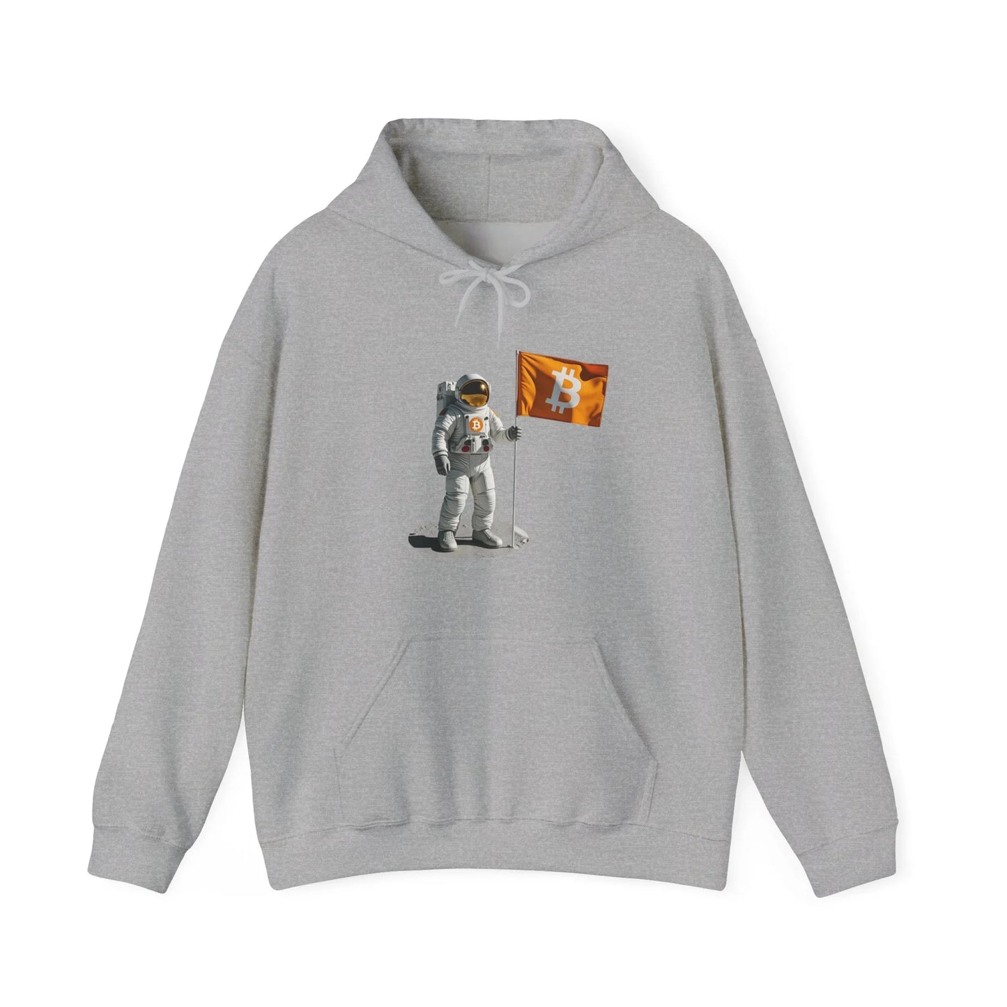 Hoodie Bitcoin Astronaut Crypto Up to the moon Sport Grey Hoodie crypto-vibes.com