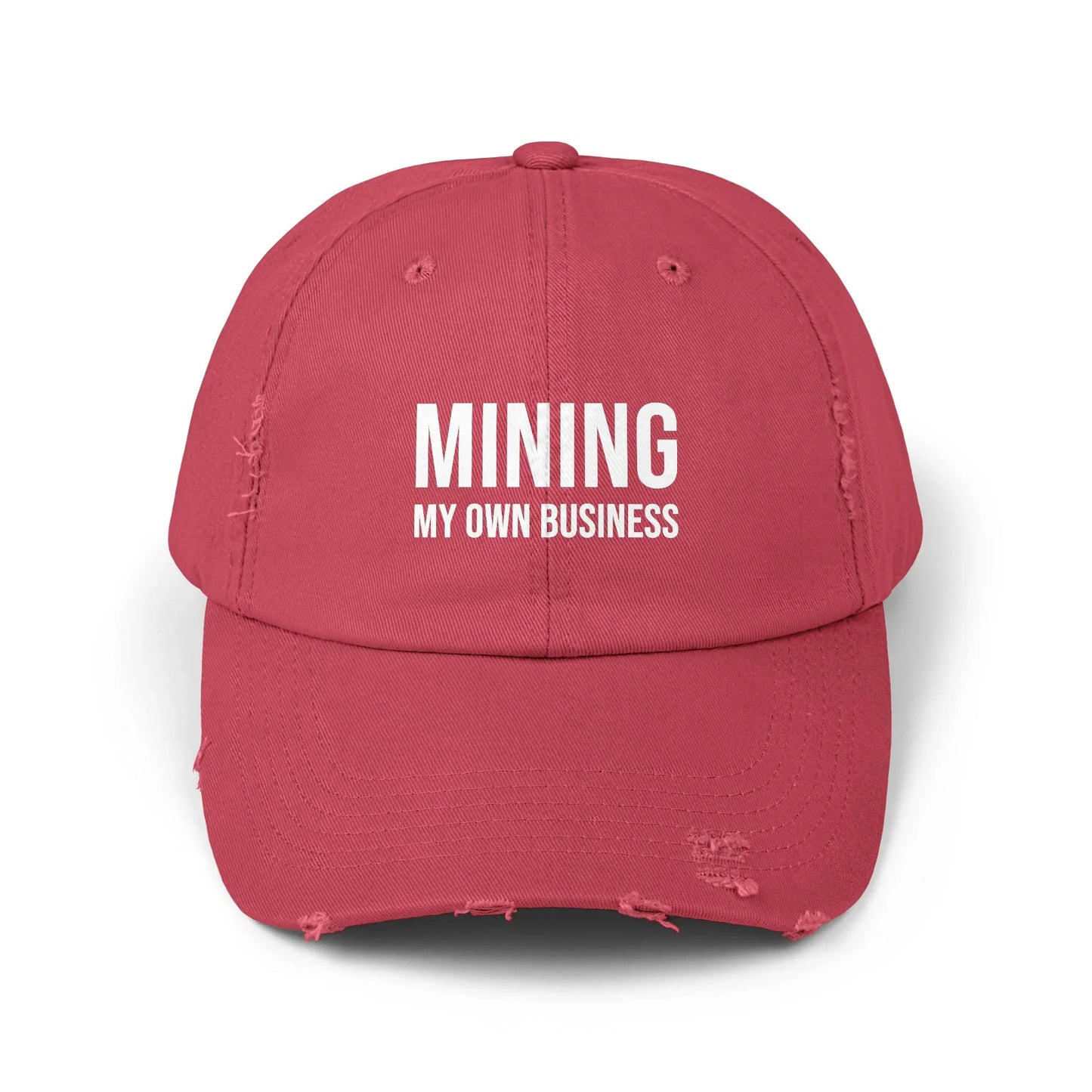 Mining My Own Business - Cap Dashing Red One size Hats crypto-vibes.com
