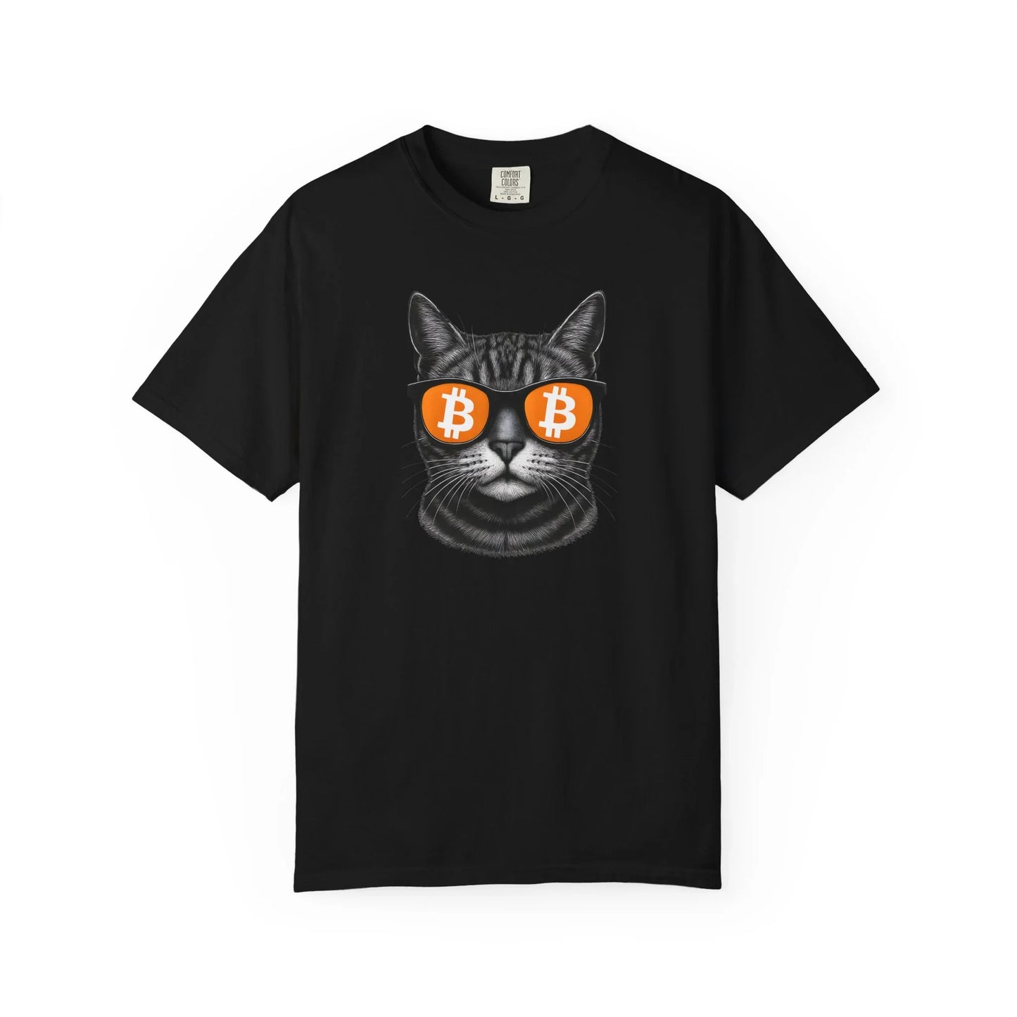 Bitcoin Cat - T-Shirt Black T-Shirt crypto-vibes.com