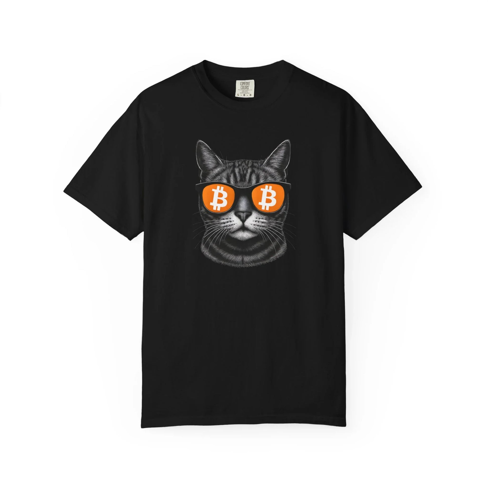 Bitcoin Cat - T-Shirt Black T-Shirt crypto-vibes.com