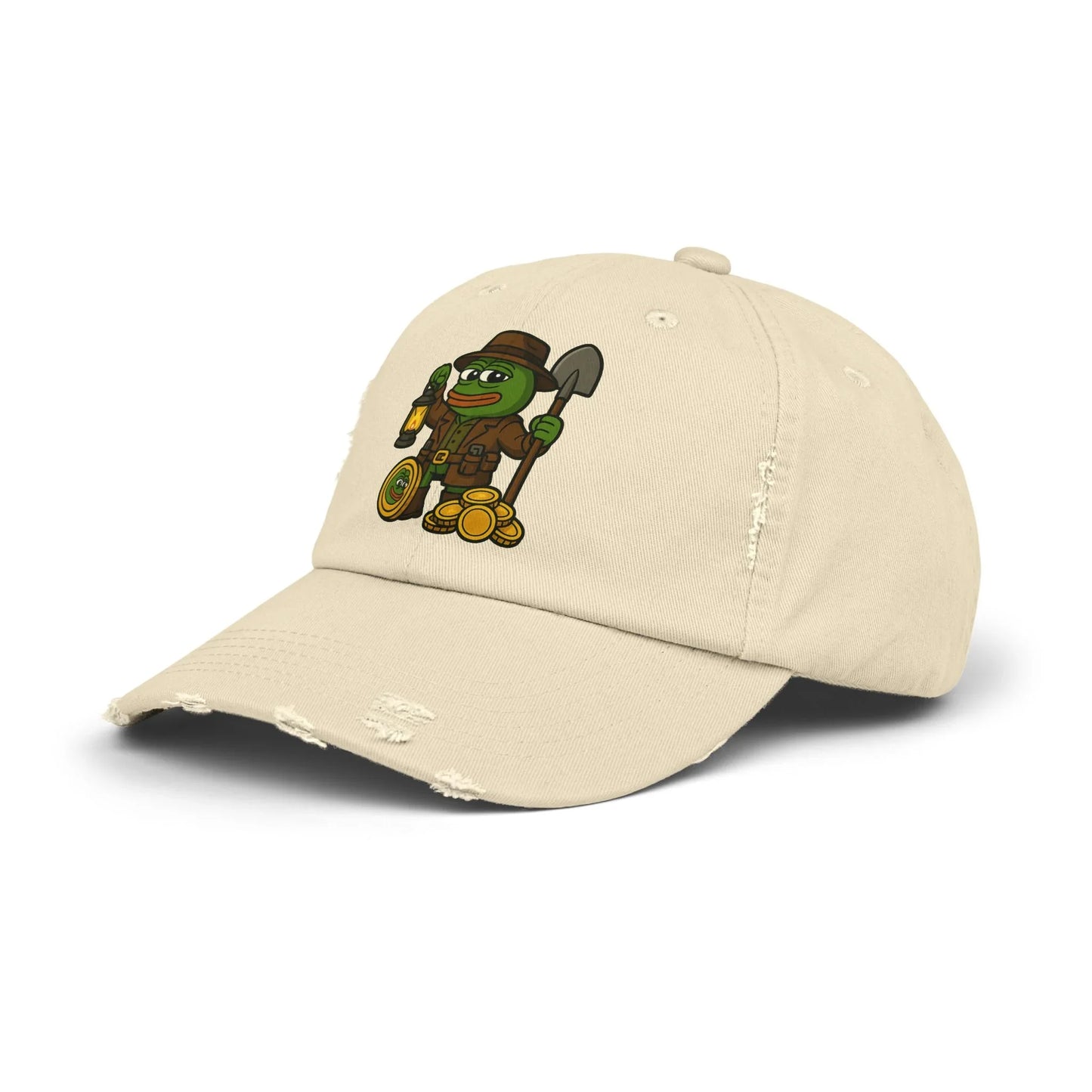 Pepe Gravekeeper Finding Gold - Cap Hats crypto-vibes.com