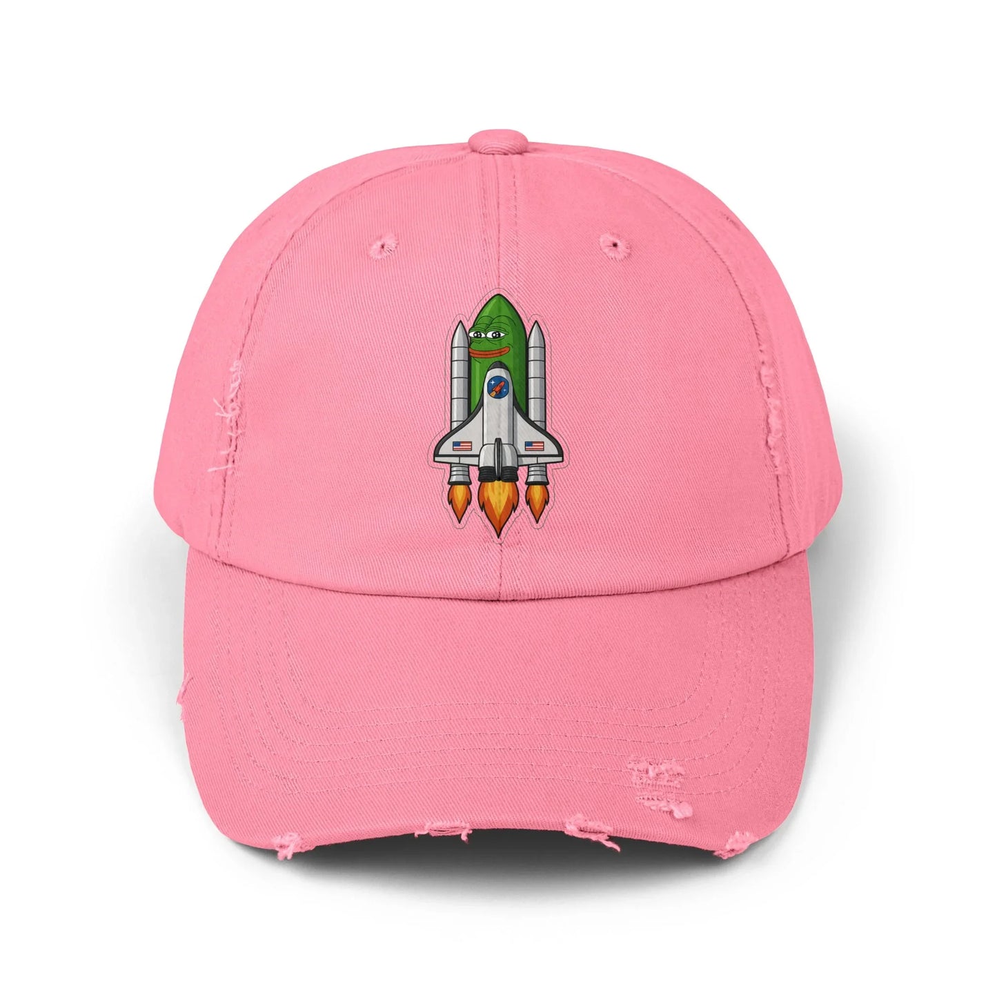 Pepe Rocket Launch - Cap True Pink One size Hats crypto-vibes.com