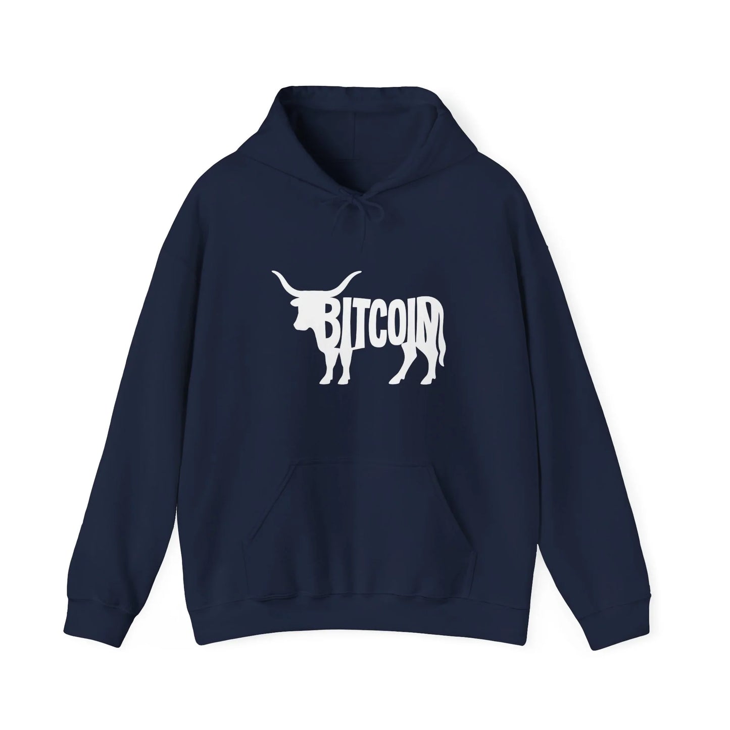 Bitcoin Bull - Hoodie Navy Hoodie crypto-vibes.com