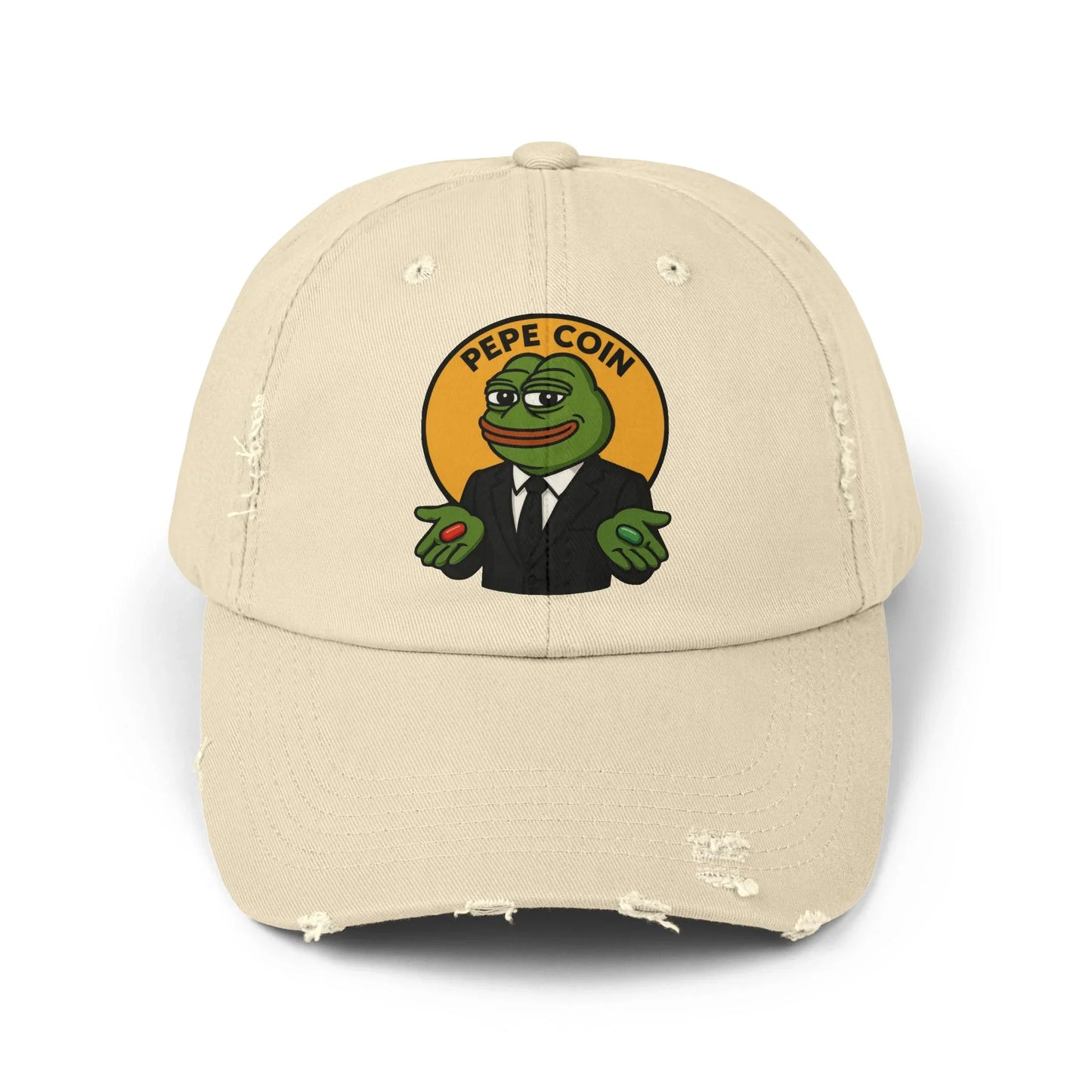 Pepe Memecoin Pills Choice - Cap Stone One size Hats crypto-vibes.com