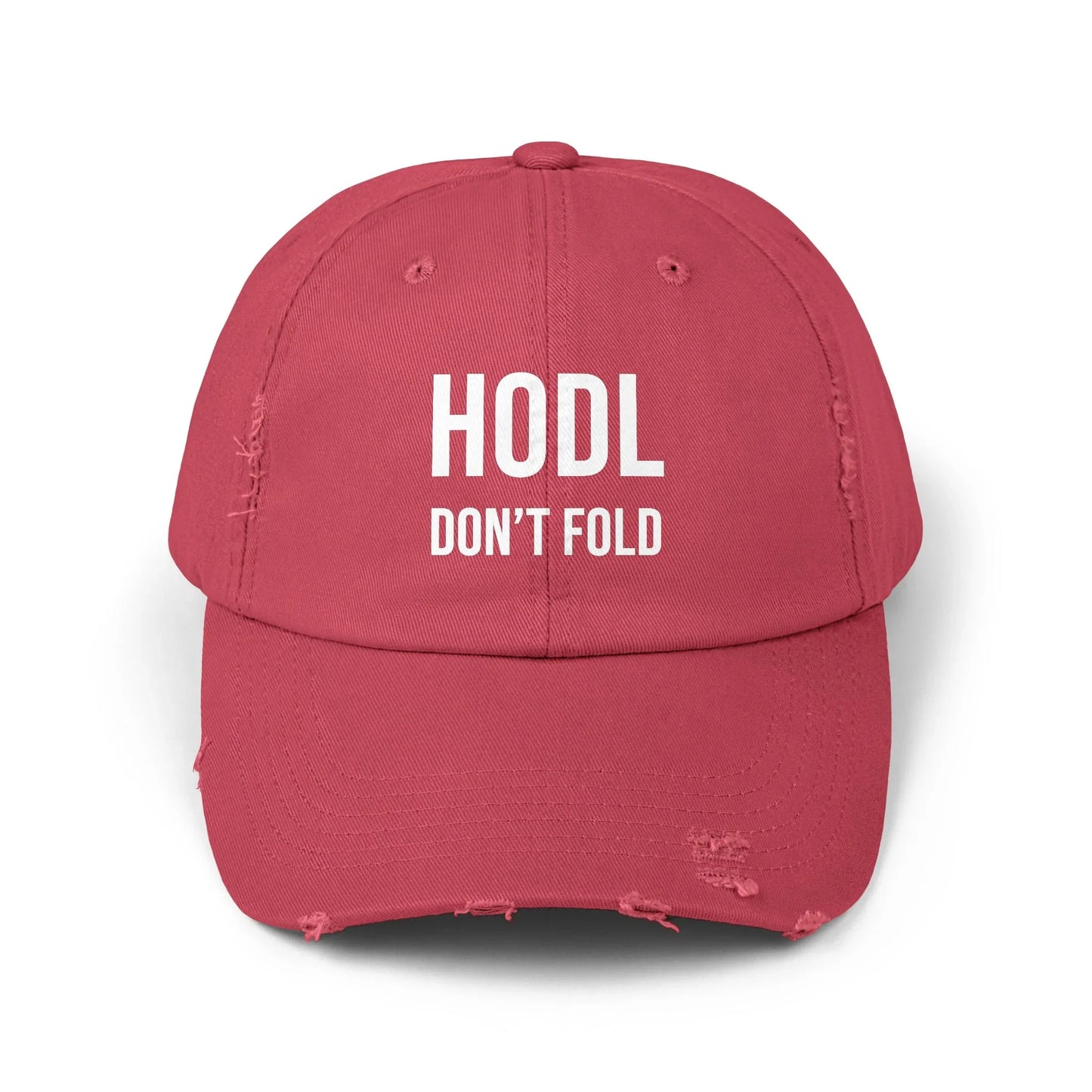 HODL Don't Fold - Cap Dashing Red One size Hats crypto-vibes.com