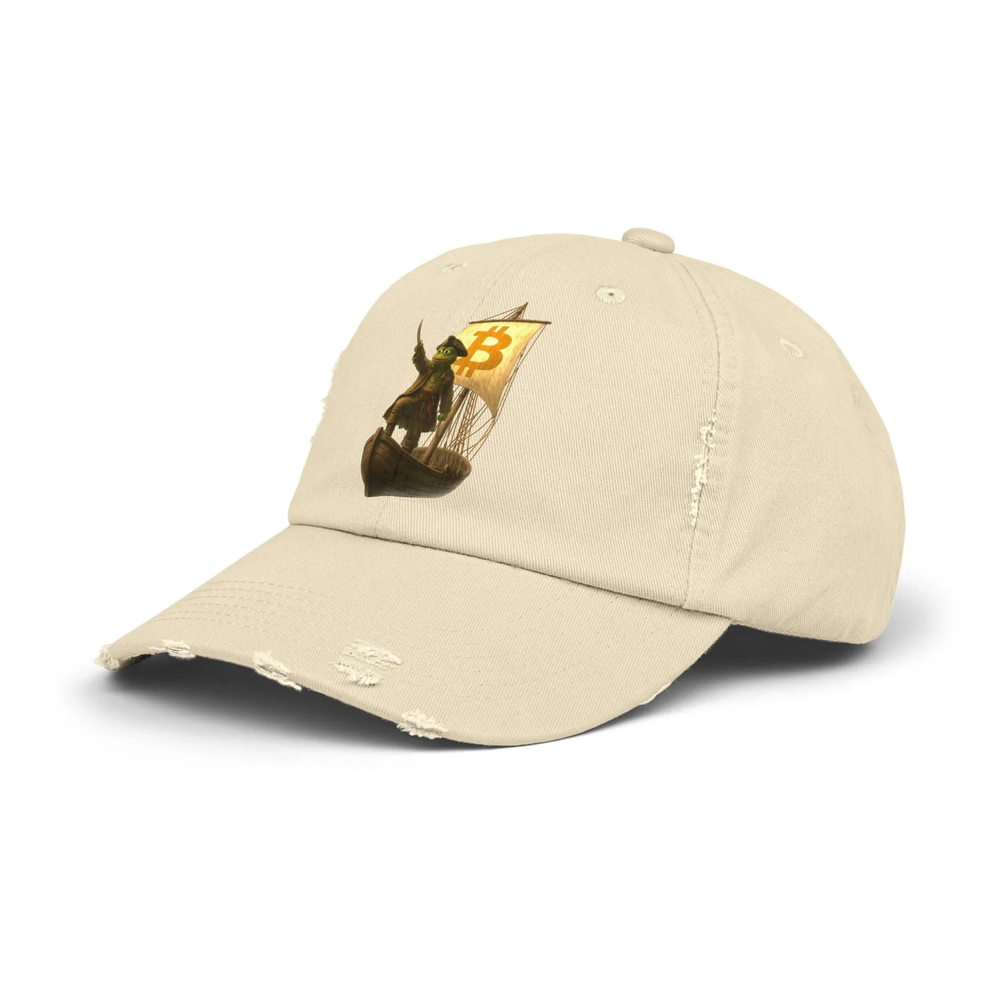 Pepe the Pirate Commander - Cap Hats crypto-vibes.com