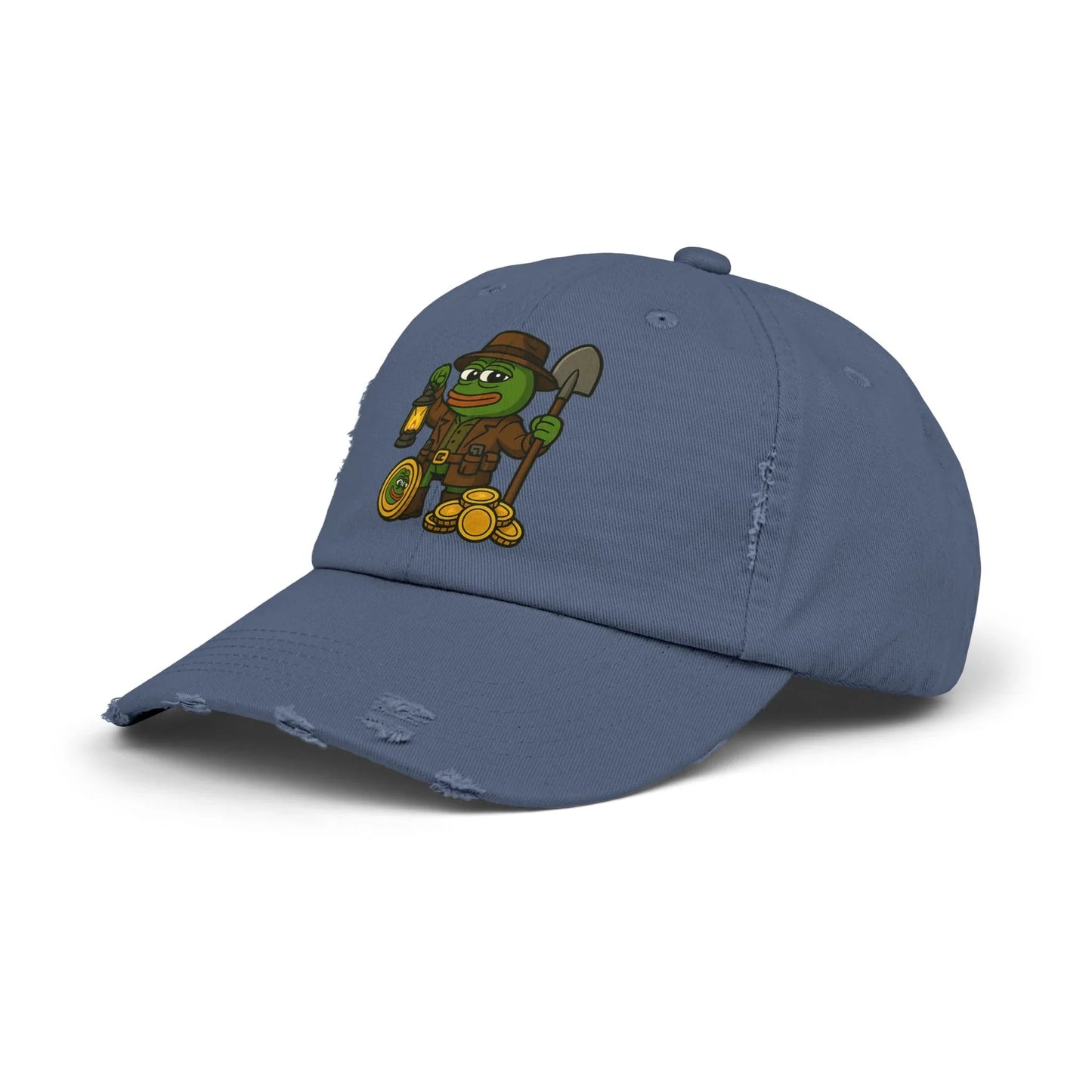 Pepe Gravekeeper Finding Gold - Cap Hats crypto-vibes.com