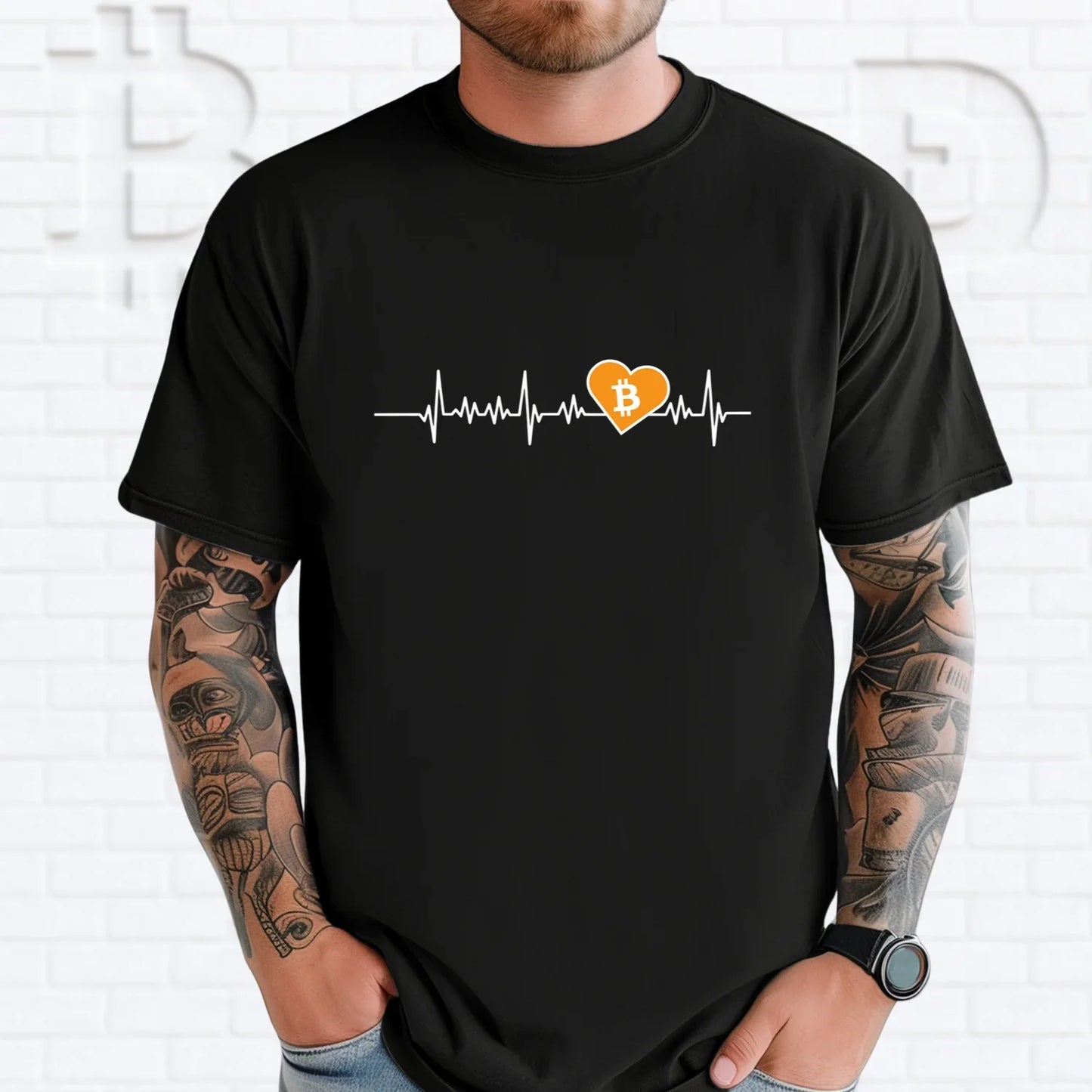 Heartbeat of Cryptos - Customizable T-Shirt T-Shirt crypto-vibes.com