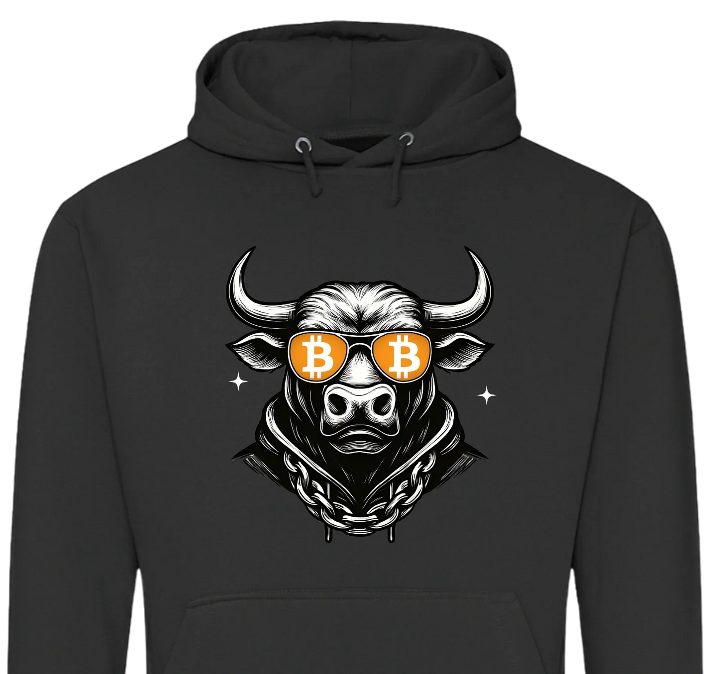 Crypto Bull - Customizable Hoodie Black Hoodie crypto-vibes.com