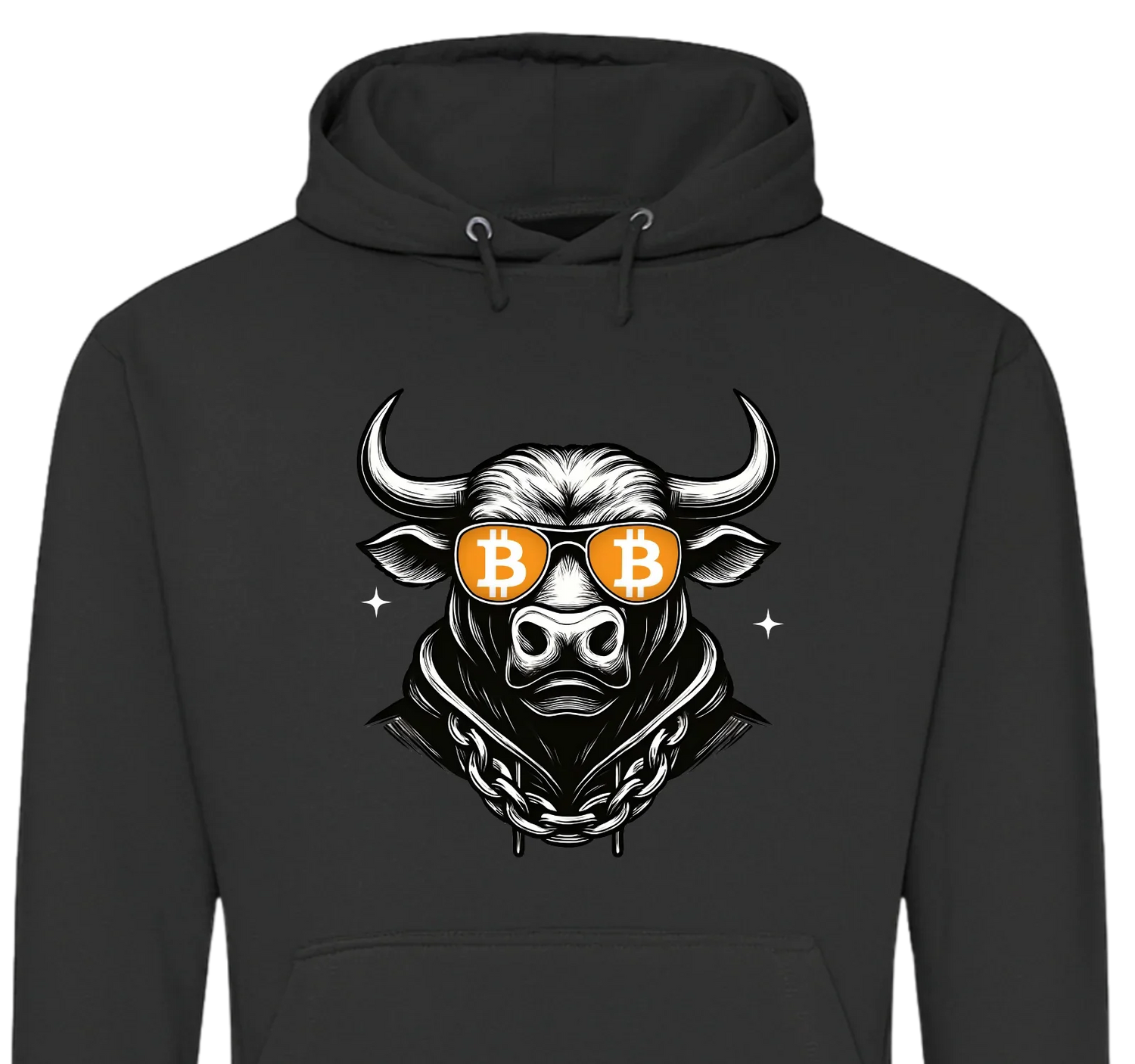 Crypto Bull - Customizable Hoodie Black Hoodie crypto-vibes.com