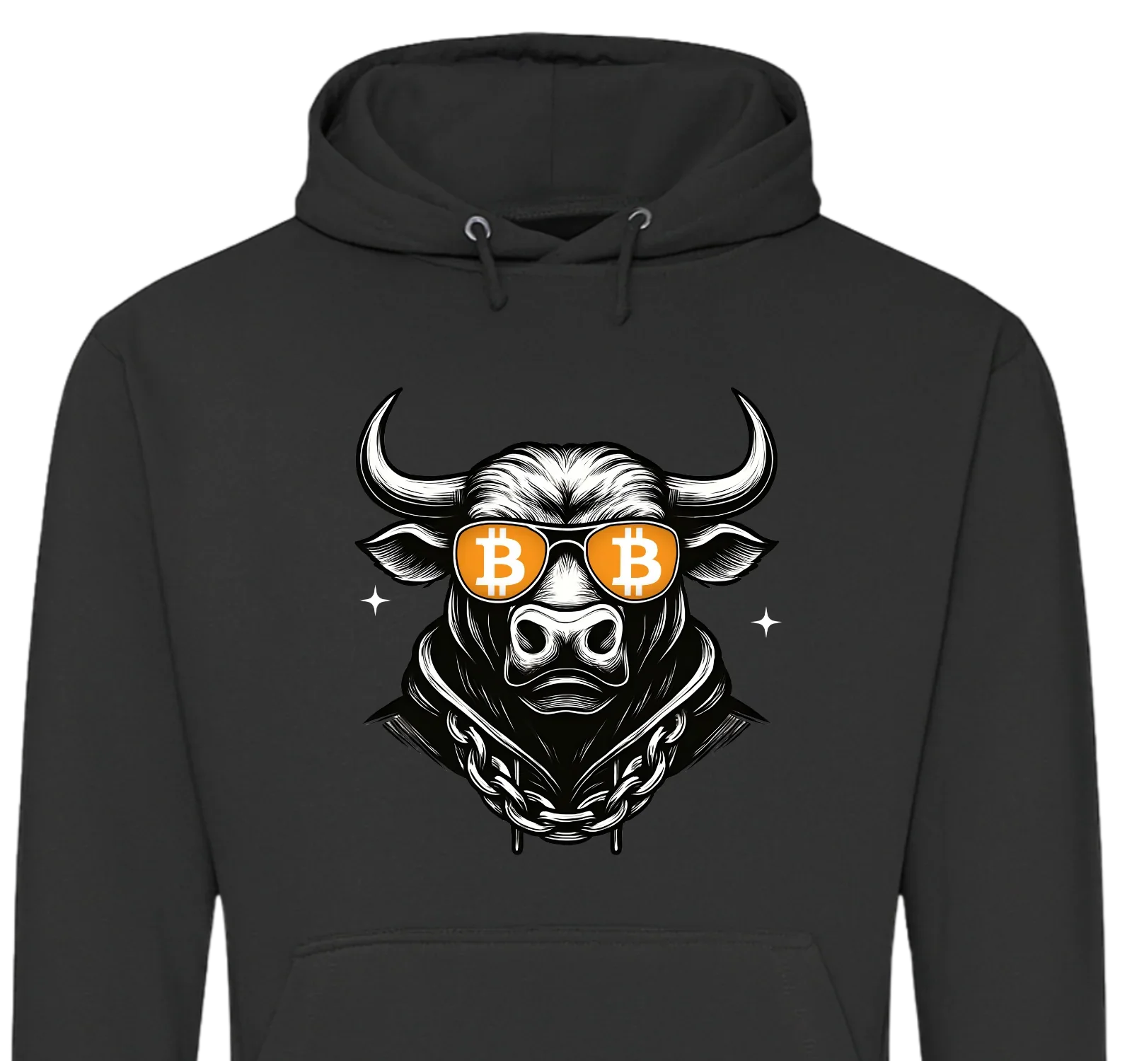 Crypto Bull - Customizable Hoodie Black Hoodie crypto-vibes.com