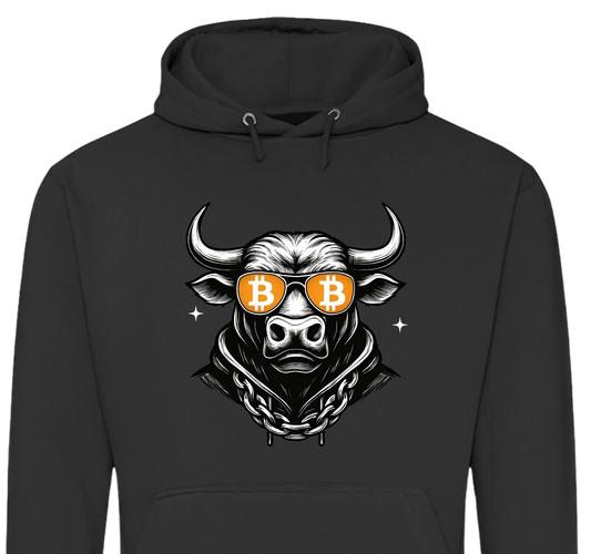 Crypto Bull - Customizable Hoodie Black Hoodie crypto-vibes.com