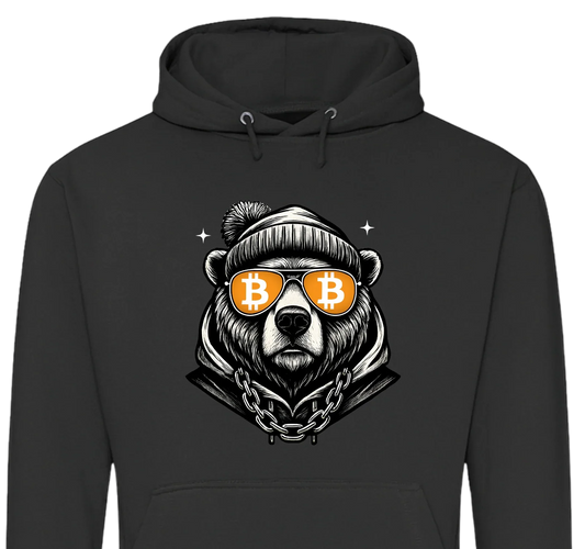 Crypto Bear - Customizable Hoodie Black Hoodie crypto-vibes.com
