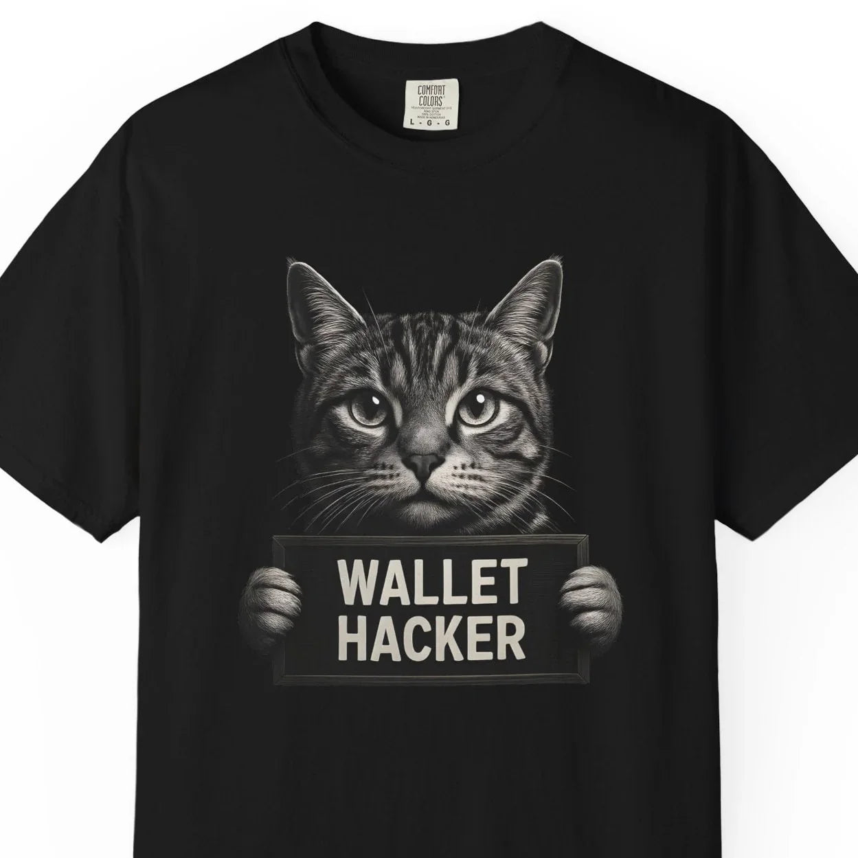 Wallet Hacker Cat - T-Shirt T-Shirt crypto-vibes.com