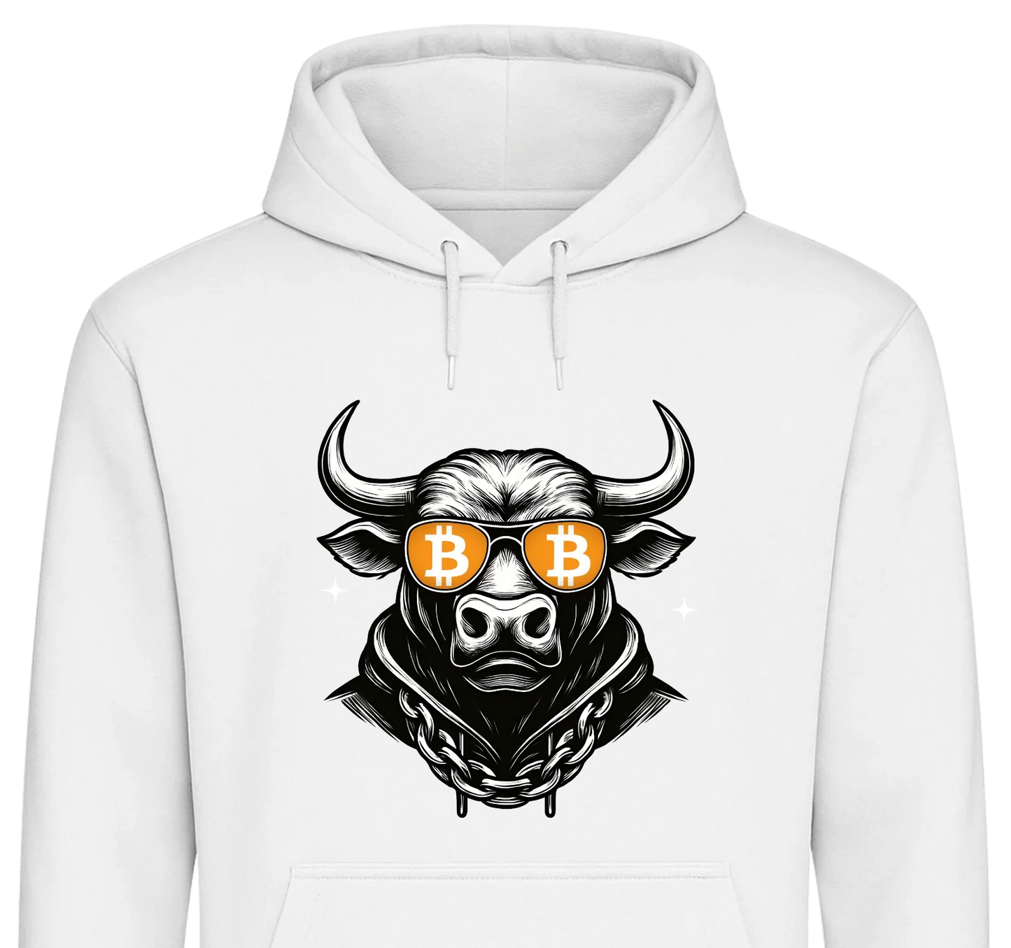 Crypto Bull - Customizable Hoodie White Hoodie crypto-vibes.com