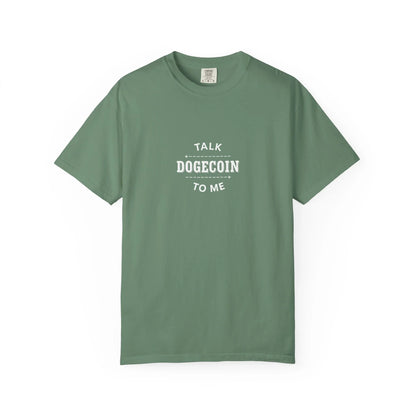 Talk Dogecoin to Me - T-Shirt Light Green T-Shirt crypto-vibes.com