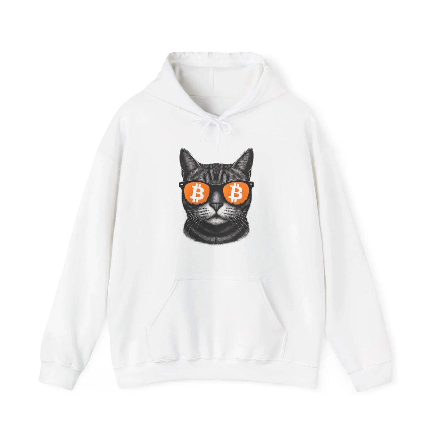 Bitcoin Cat - Hoodie White Hoodie crypto-vibes.com