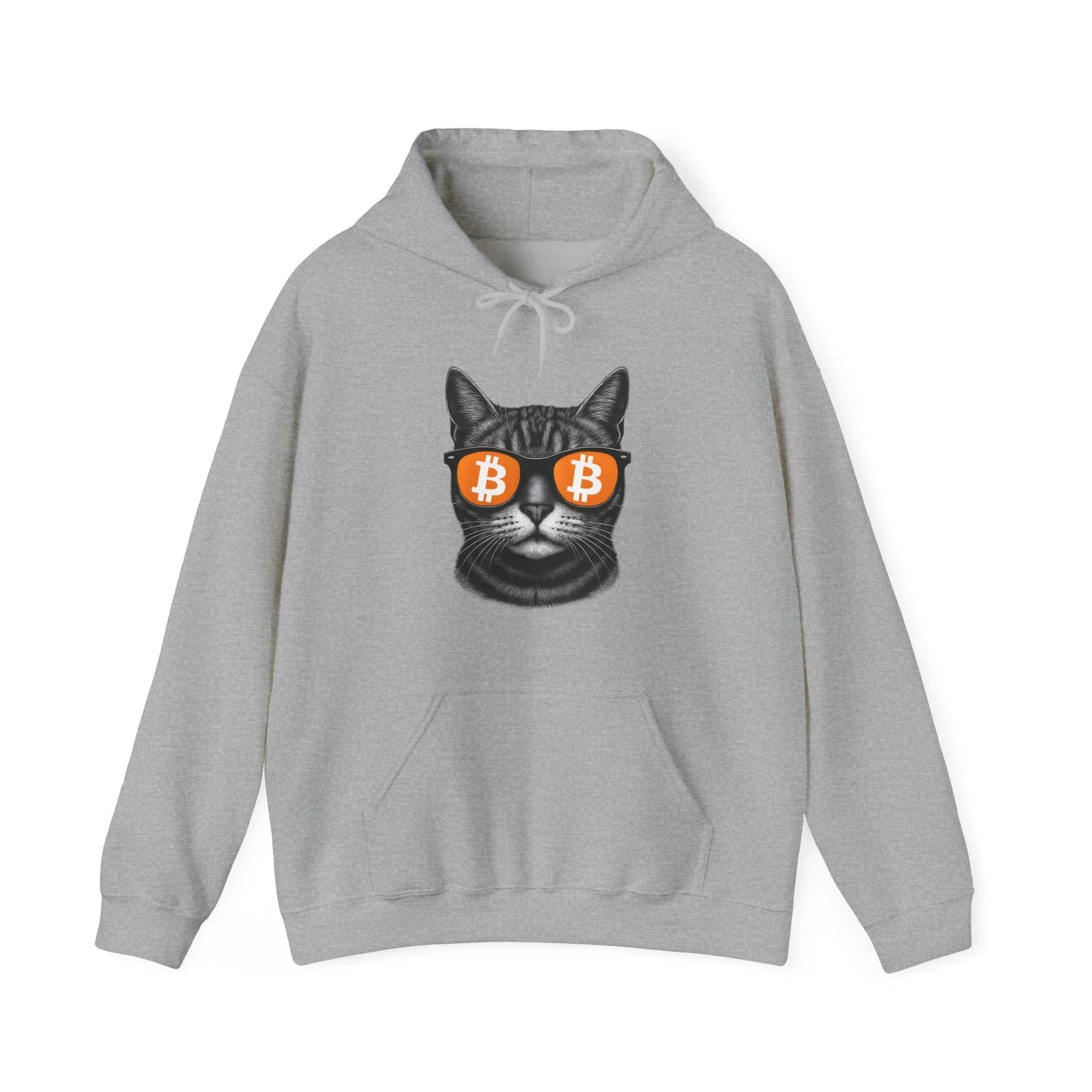 Bitcoin Cat - Hoodie Sport Grey Hoodie crypto-vibes.com
