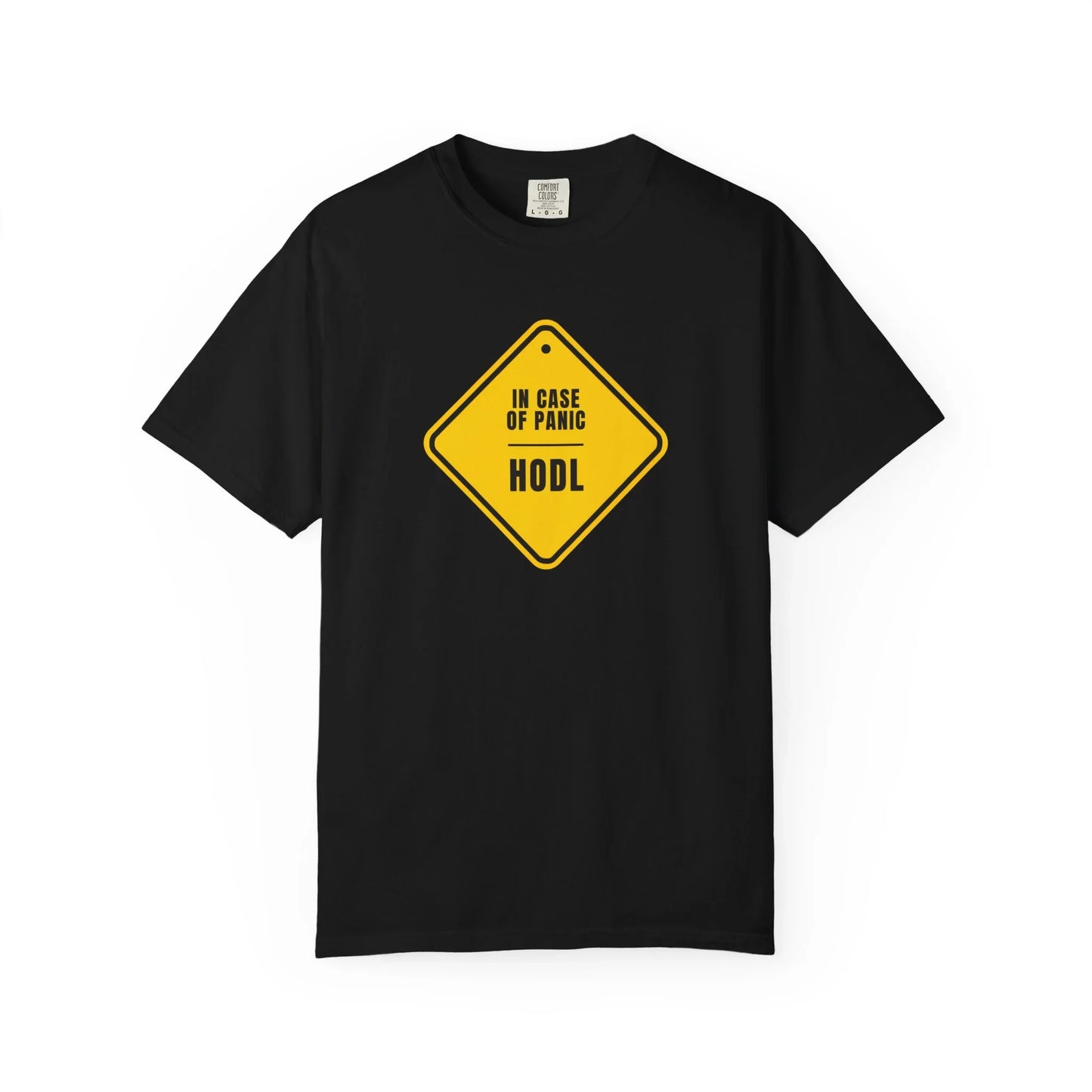 In Case of Panic HODL - T-Shirt Black T-Shirt crypto-vibes.com