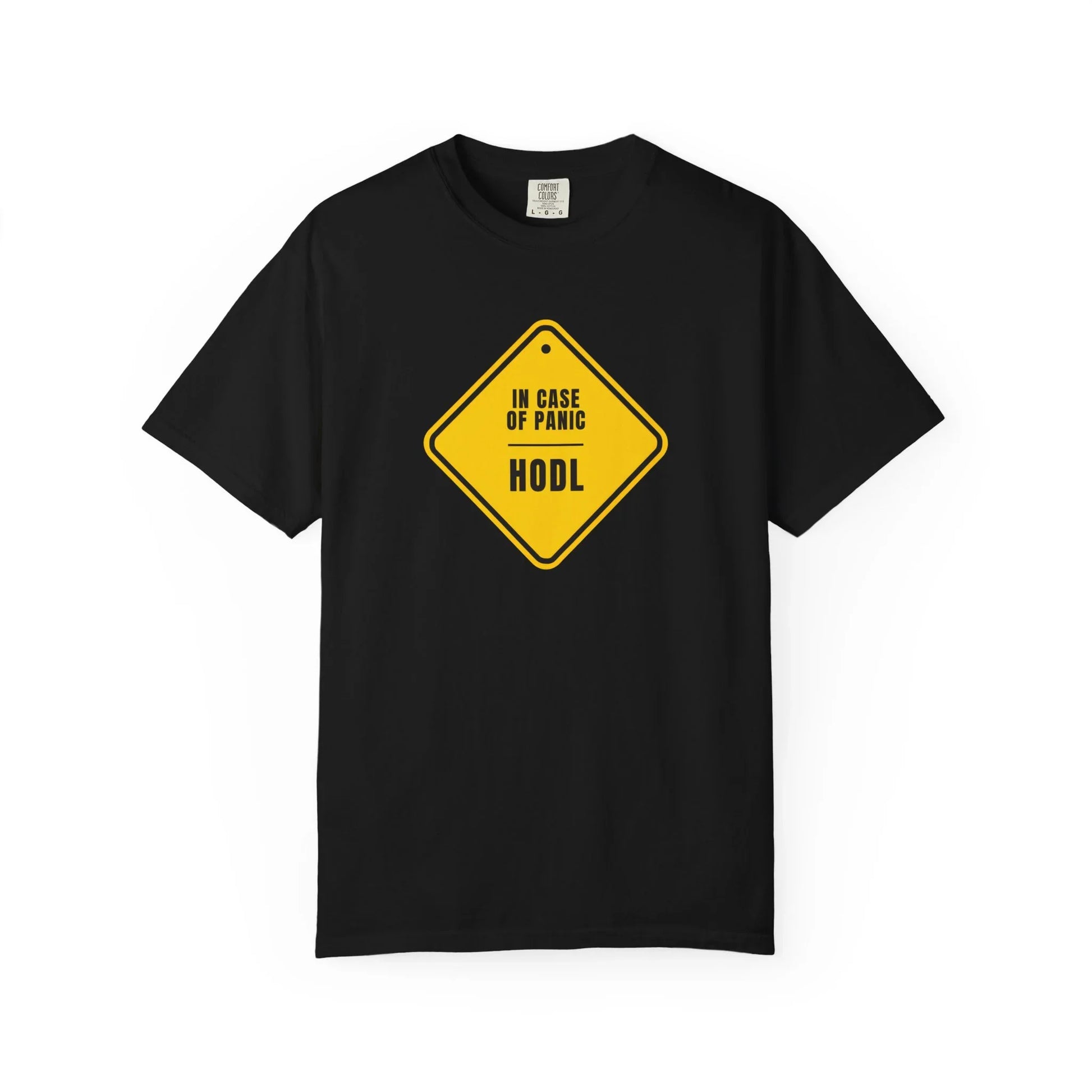 In Case of Panic HODL - T-Shirt Black T-Shirt crypto-vibes.com
