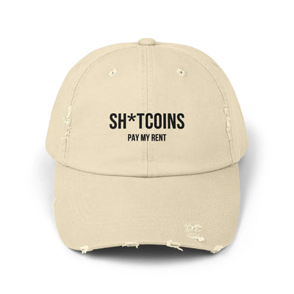 Shitcoins Pay My Rent - Cap Stone One size Hats crypto-vibes.com