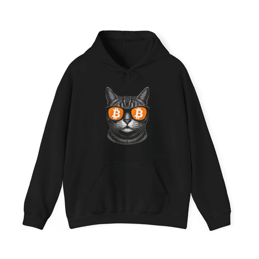 Bitcoin Cat - Hoodie Black Hoodie crypto-vibes.com