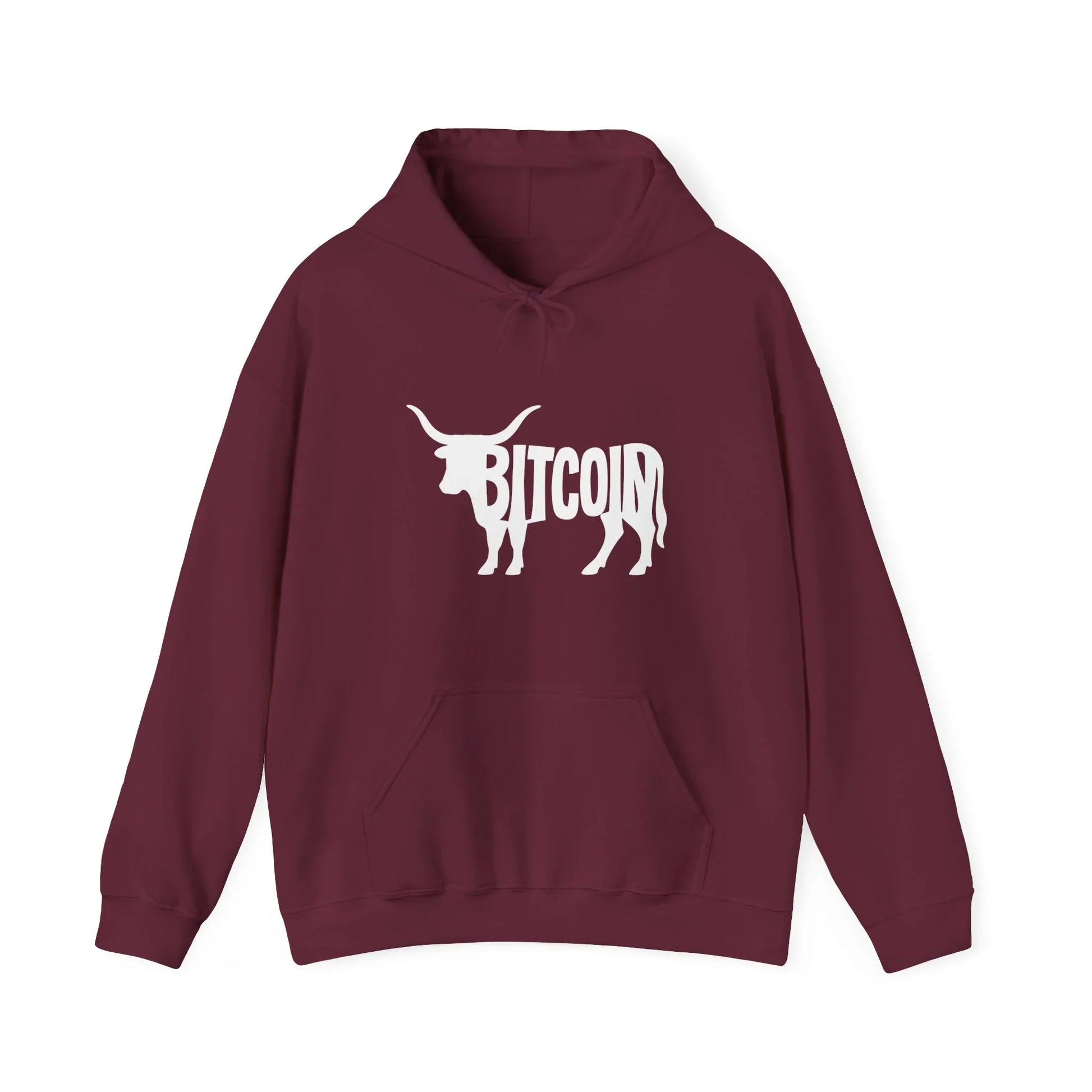 Bitcoin Bull - Hoodie Maroon Hoodie crypto-vibes.com