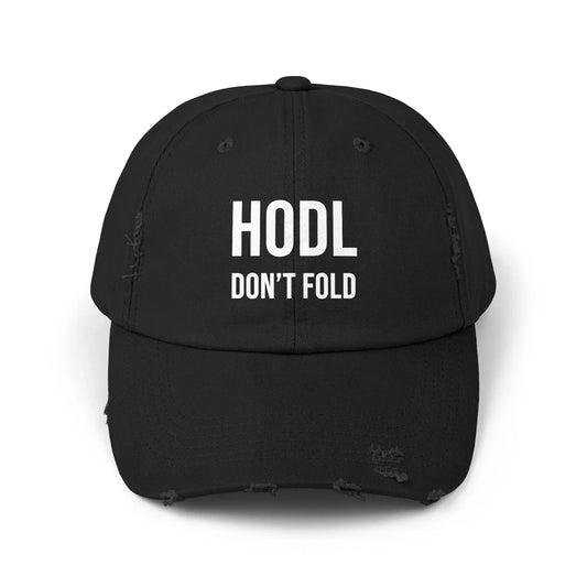 HODL Don't Fold - Cap Black One size Hats crypto-vibes.com