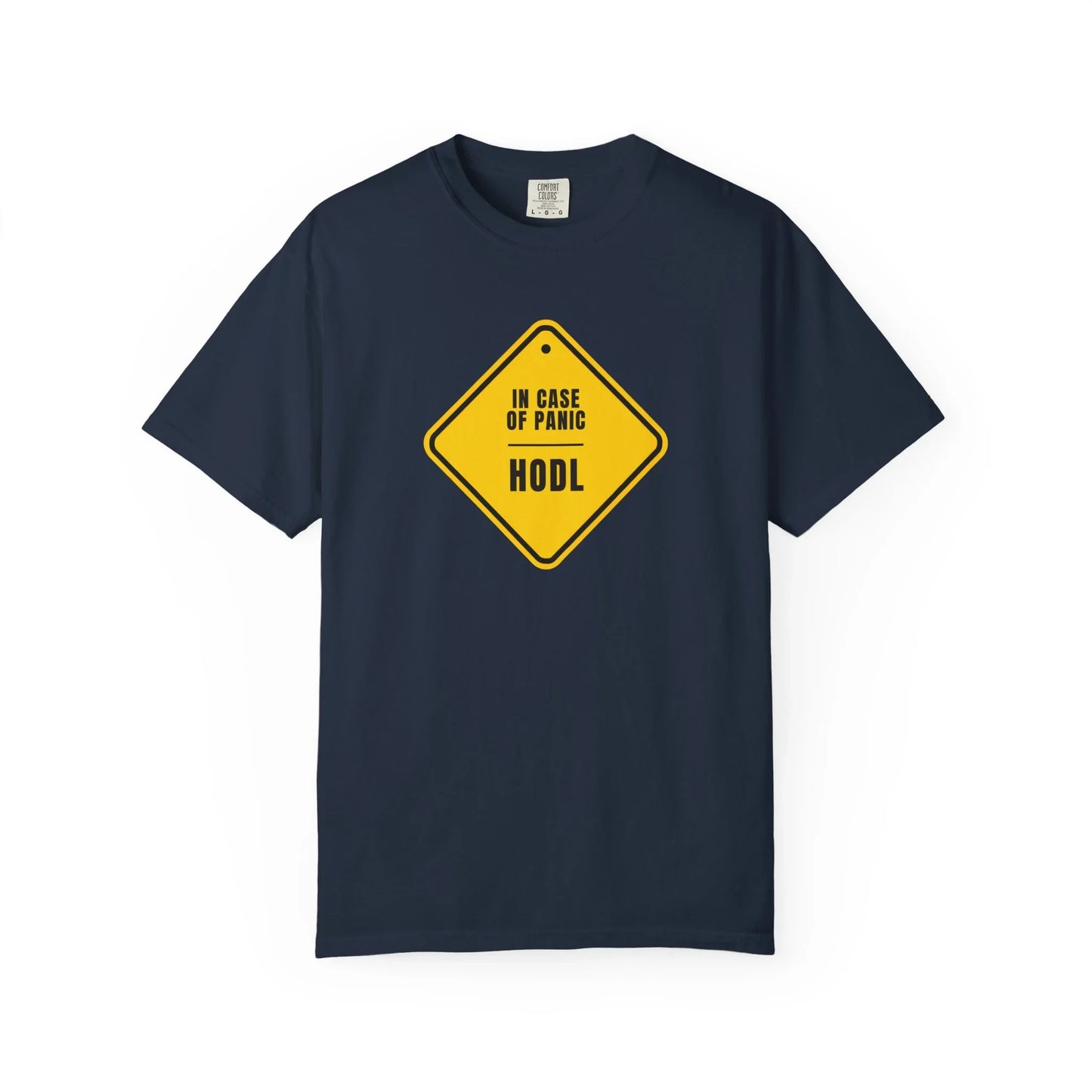 In Case of Panic HODL - T-Shirt Navy T-Shirt crypto-vibes.com