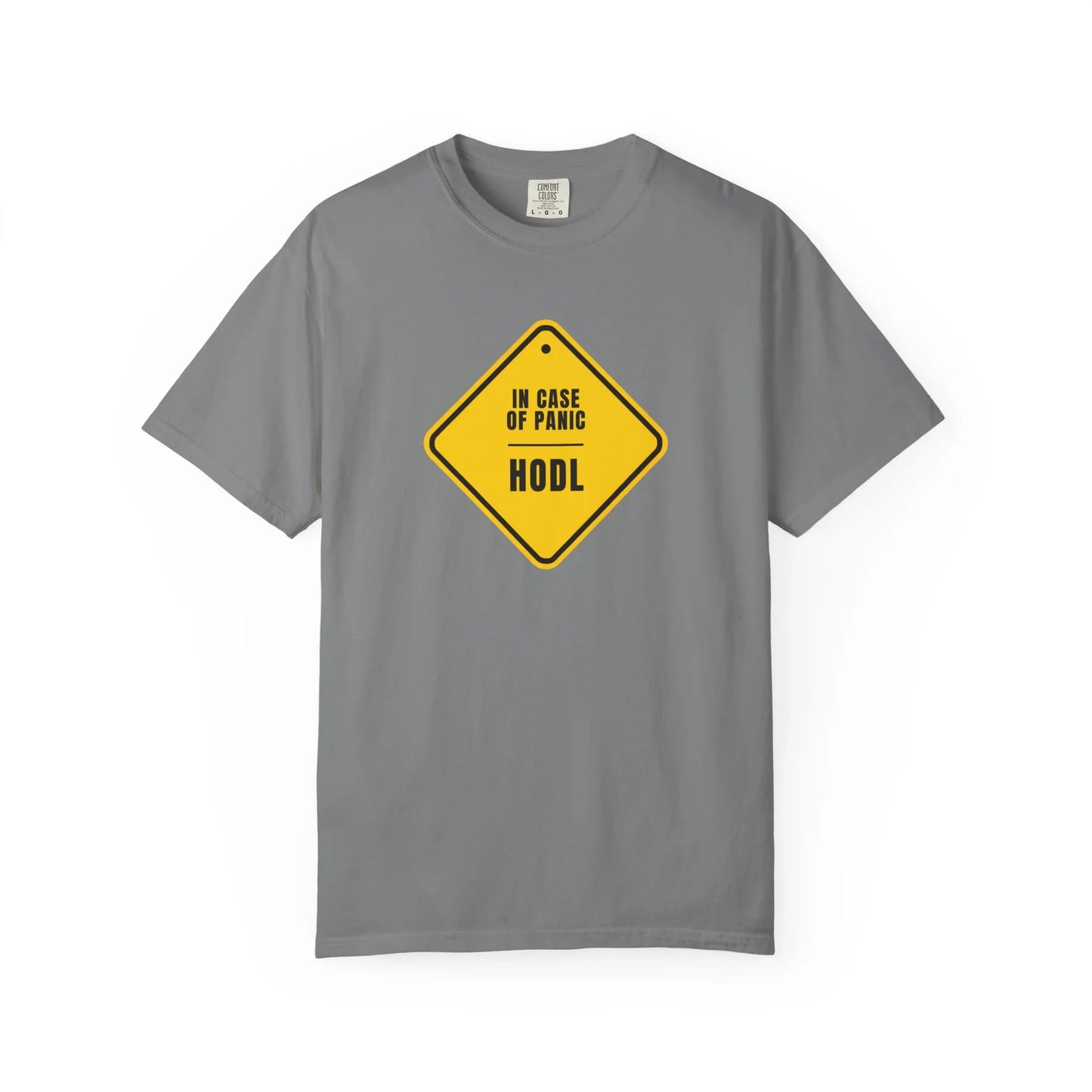 In Case of Panic HODL - T-Shirt Grey T-Shirt crypto-vibes.com