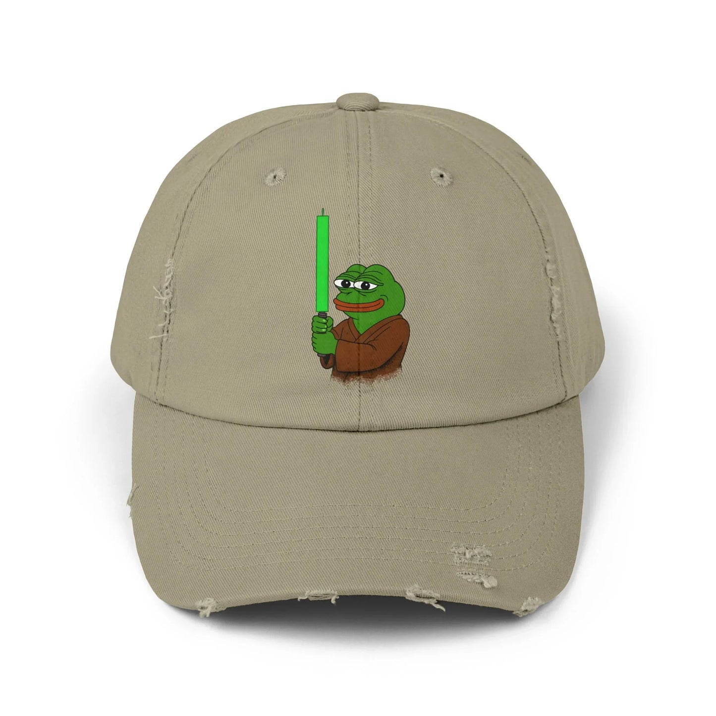PEPE Green Candle - Cap Light Olive One size Hats crypto-vibes.com