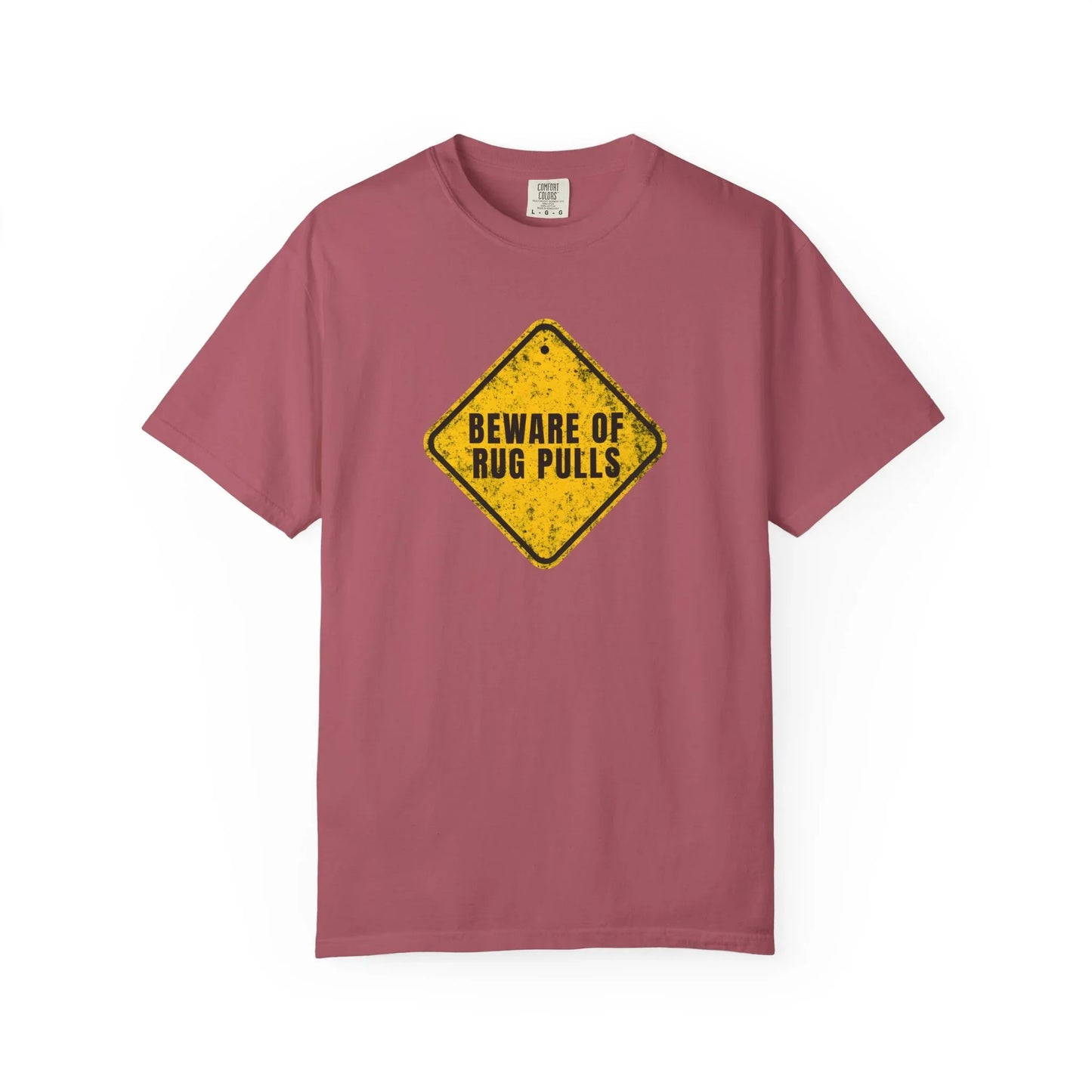 Beware of Rug Pulls - T-Shirt Crimson T-Shirt crypto-vibes.com