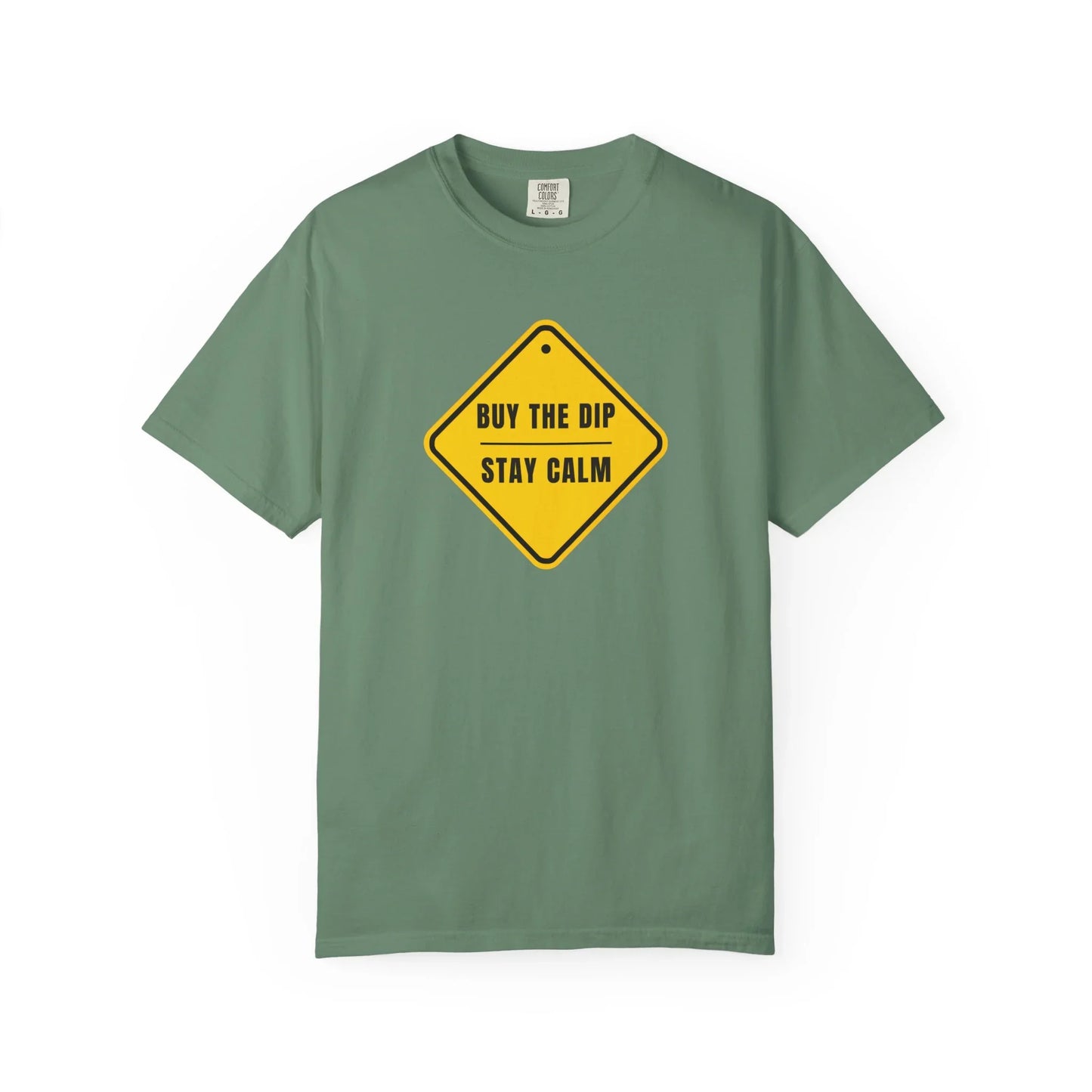 Buy the Dip Caution Sign - T-Shirt Light Green T-Shirt crypto-vibes.com