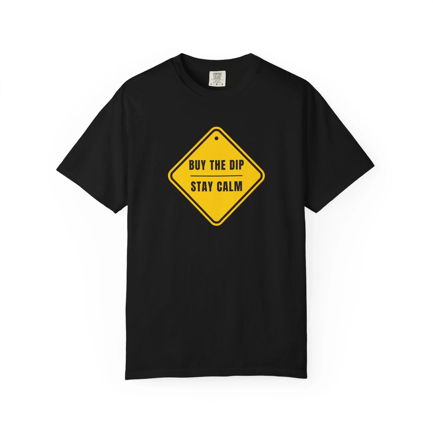 Buy the Dip Caution Sign - T-Shirt Black T-Shirt crypto-vibes.com