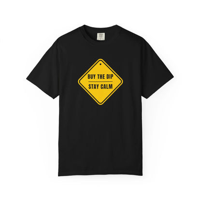 Buy the Dip Caution Sign - T-Shirt Black T-Shirt crypto-vibes.com