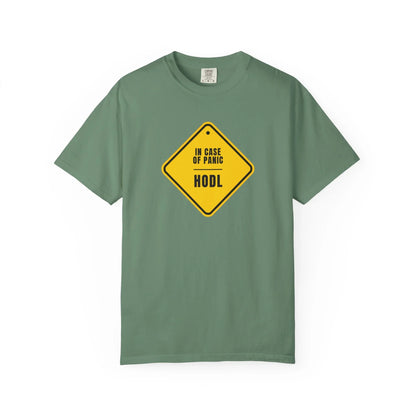 In Case of Panic HODL - T-Shirt Light Green T-Shirt crypto-vibes.com