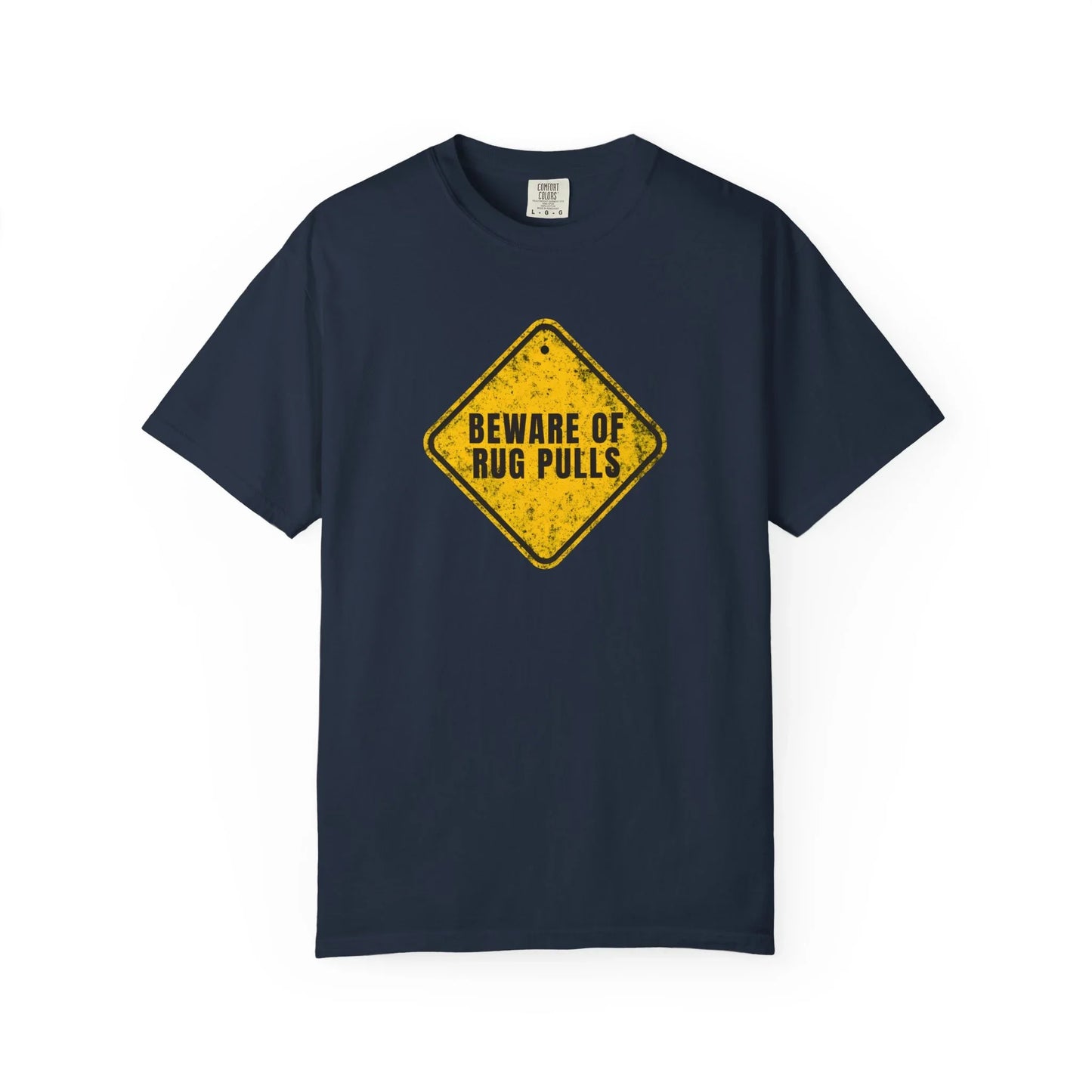 Beware of Rug Pulls - T-Shirt Navy T-Shirt crypto-vibes.com