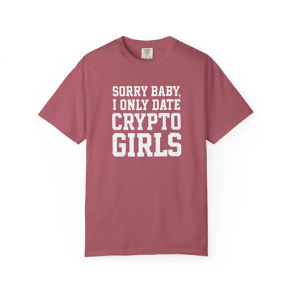 Only Date Crypto Girls - T-Shirt Crimson T-Shirt crypto-vibes.com