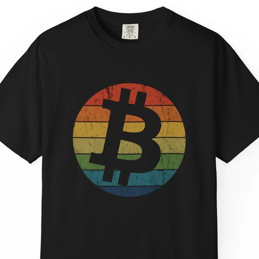 Bitcoin Retro Sunset - T-Shirt T-Shirt crypto-vibes.com