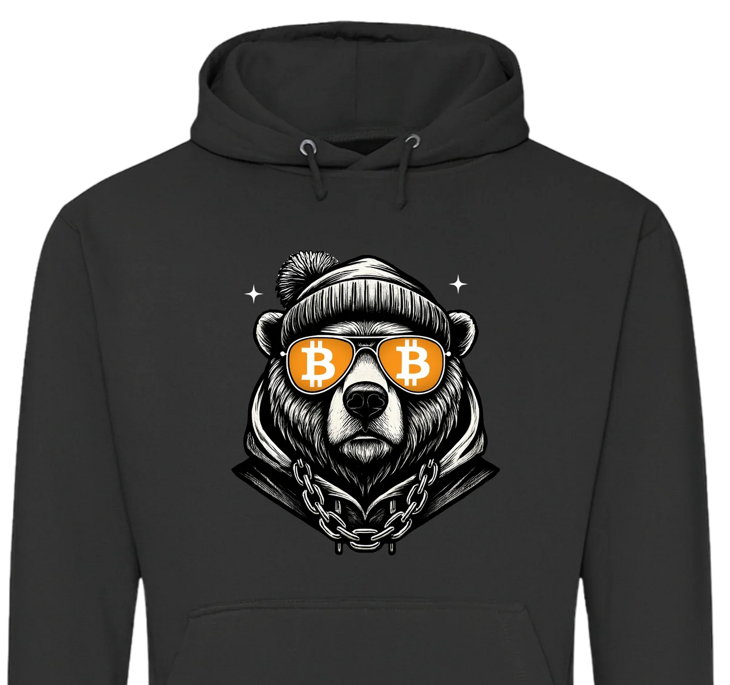 Crypto Bear - Customizable Hoodie Black Hoodie crypto-vibes.com