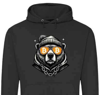 Crypto Bear - Customizable Hoodie Black Hoodie crypto-vibes.com