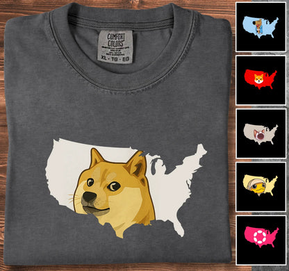 Crypto US contour - Customizable T-Shirt Graphite T-Shirt crypto-vibes.com