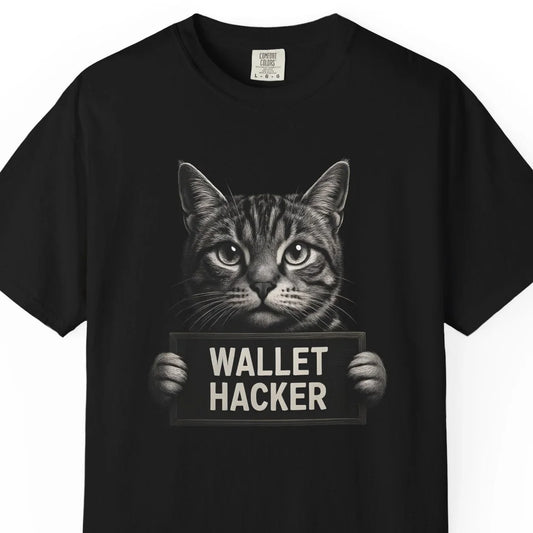Wallet Hacker Cat - T-Shirt T-Shirt crypto-vibes.com