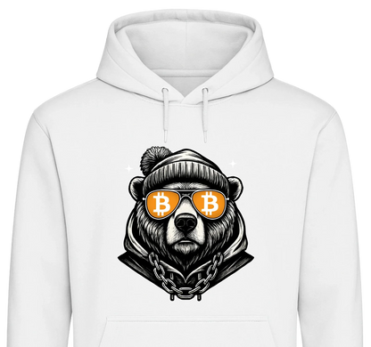 Crypto Bear - Customizable Hoodie White Hoodie crypto-vibes.com